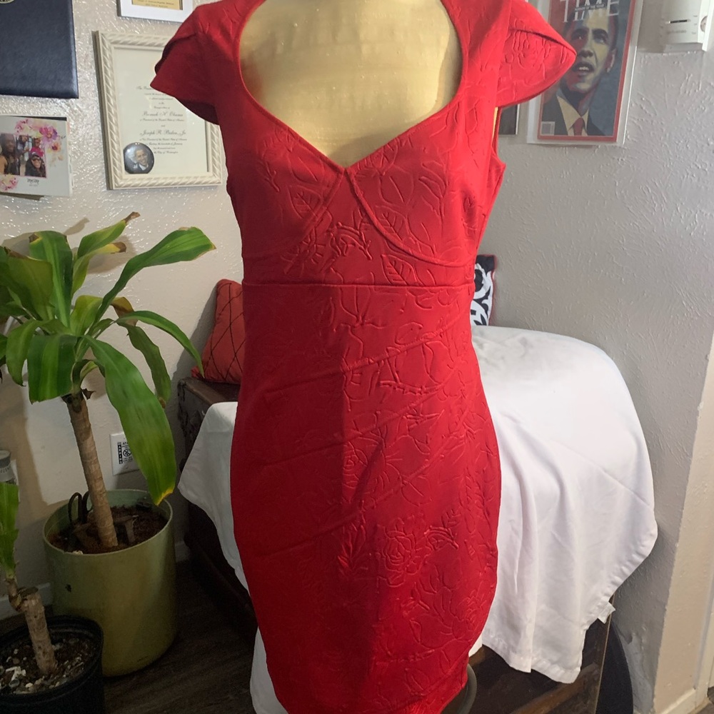 Guess red evening dress